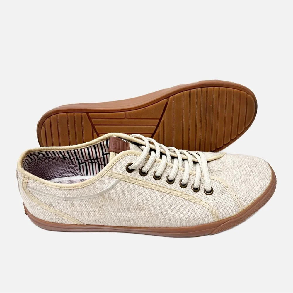 Ben Sherman Tan Canvas Slip-on Shoes Size 9 - Picture 4 of 7